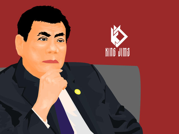 Philippine President ( Rodrigo Roa Duterte) Vector Art