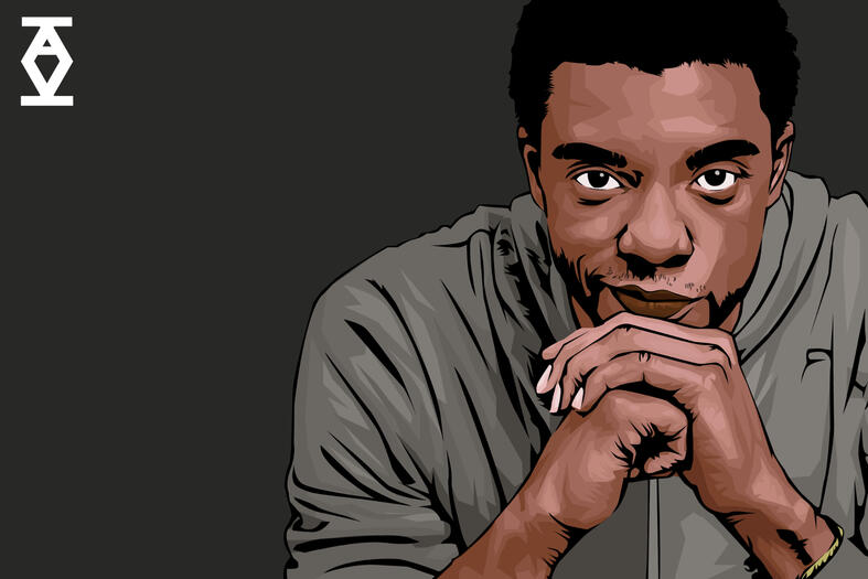 BLACK PANTHER (CHADWICK BOSEMAN) VECTOR ART