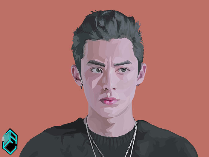 Dylan Wang (Realistic Vector Art)