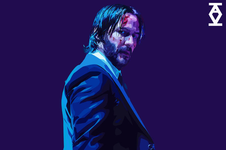 JOHN WICK (KEANU REEVES) VECTOR ART